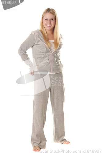 Image of Barefooted blonde