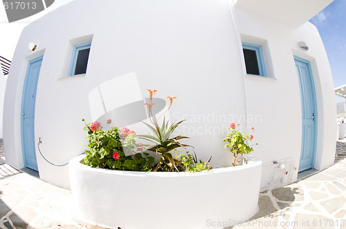 Image of greek island typical architecture paros island