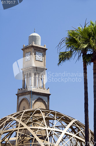 Image of mosque casablanca with modern architecture