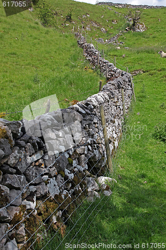 Image of Dry stone wall in Derbyshire England