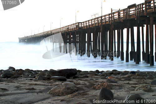 Image of Ocean Wave Storm Pier