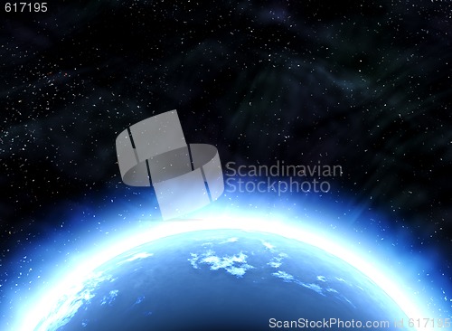 Image of earth planet in space