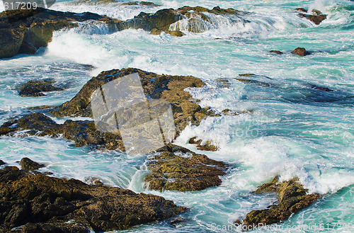Image of rocks and waves