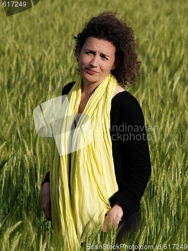 Image of Woman in barley field