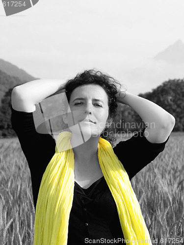 Image of Woman in barley field