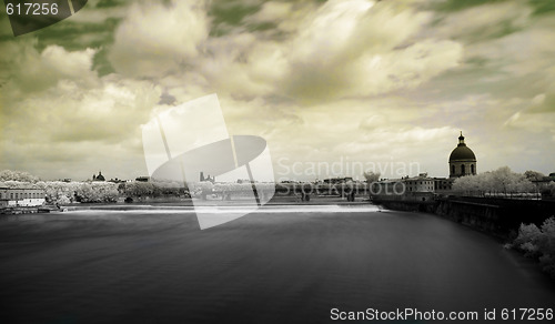 Image of Toulouse panoramic infrared cityscape