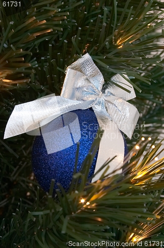 Image of Blue christmas ball