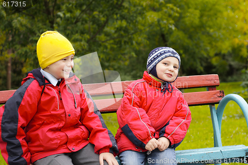 Image of Sitting on a bench