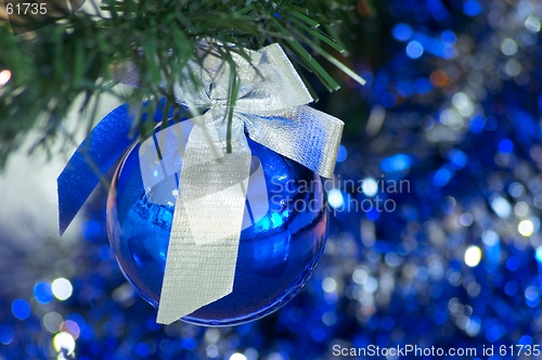 Image of Blue christmas ball