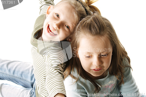 Image of Two positive little sisters