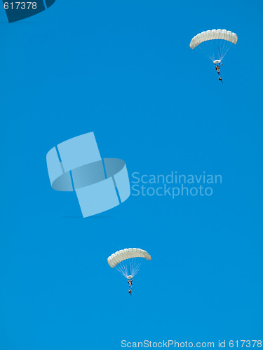 Image of Group of parachutists