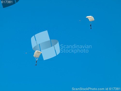 Image of Group of parachutists