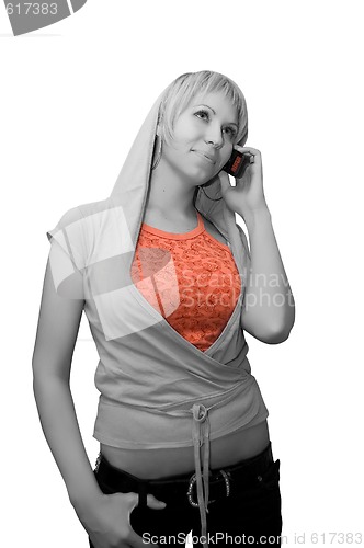 Image of GIRL TALKING ON THE PHONE