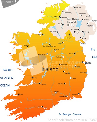 Image of ireland map