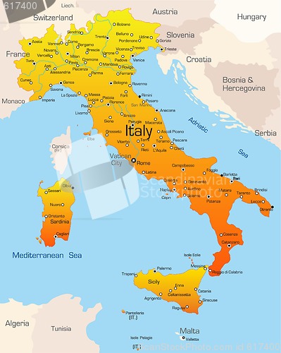 Image of italy  map