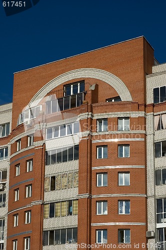 Image of House of red and white bricks