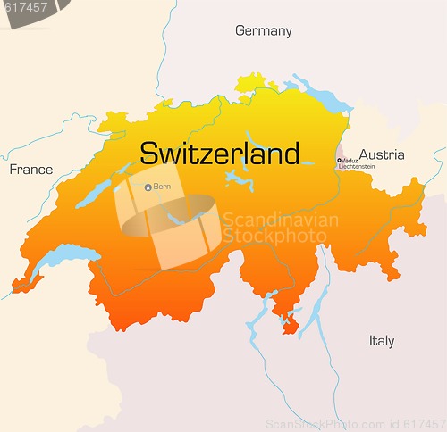 Image of switzerland  map