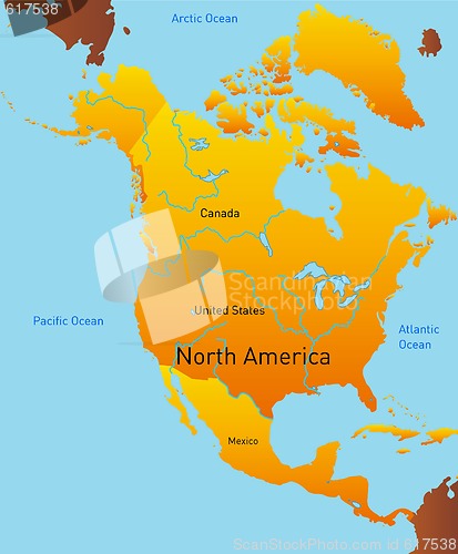 Image of Map of north america