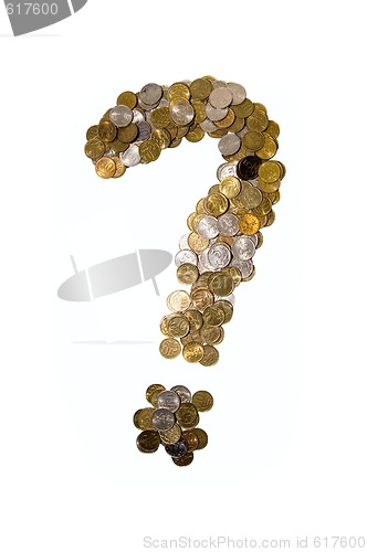 Image of Coins as "question mark"