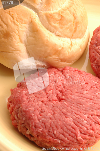 Image of hamburger patties with bun