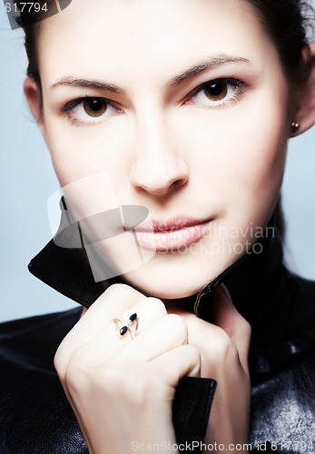 Image of close-up portrait of young brunette