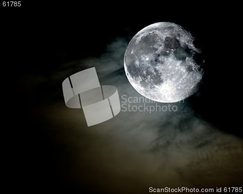 Image of cloudy full moon