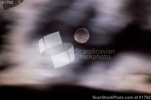 Image of cloudy full moon