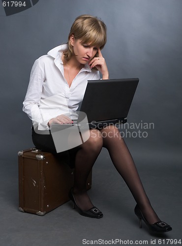 Image of lady in business trip