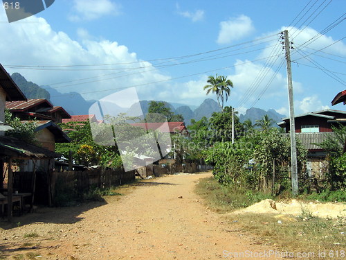 Image of Rural life. Vang Vieng. Laos