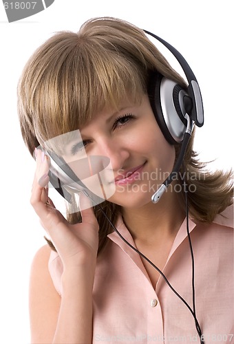 Image of smiling customer support girl