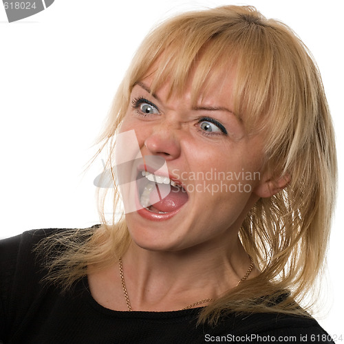 Image of woman screaming