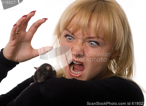 Image of woman with rat