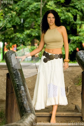 Image of woman standing in the park