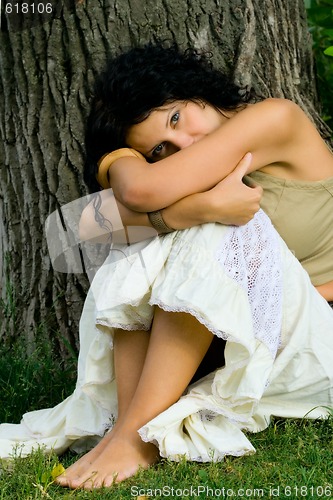 Image of woman in a forest