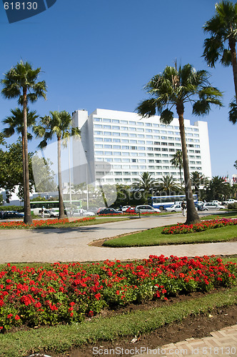 Image of park with flowers casablanca morocco