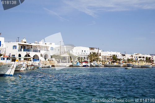 Image of port of greek island antiparos cyclades