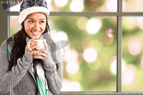 Image of Girl drinking coffee