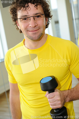 Image of Sporty man in the gym