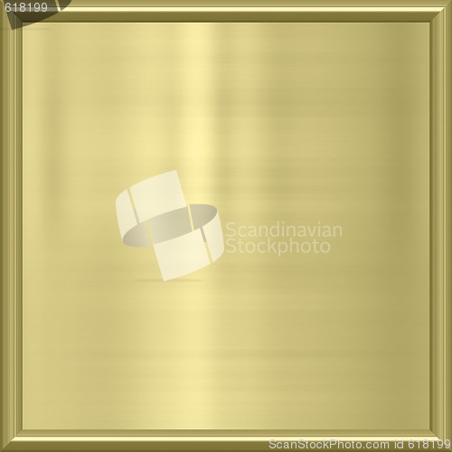 Image of golden metal award frame