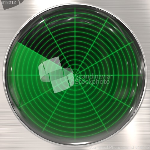 Image of radar or sonar screen