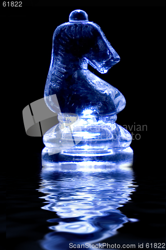 Image of chess knight reflection