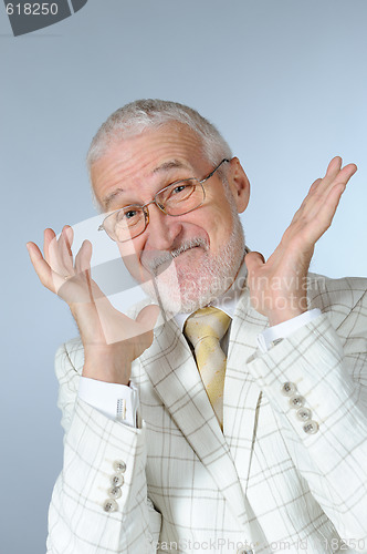 Image of Funny senior businessman