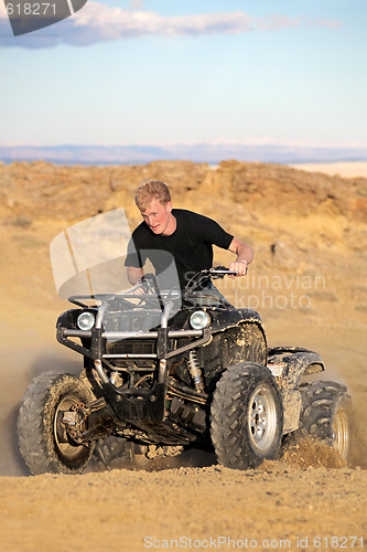 Image of teen on quad