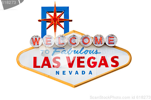 Image of las vegas sign isolated on white