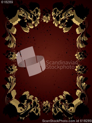 Image of Vector floral frame