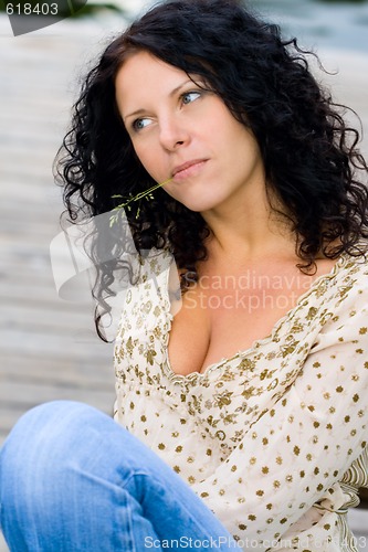 Image of beautiful brunet woman