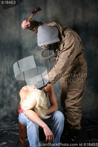 Image of Crazy man with hammer 