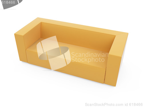 Image of Sofa over white background