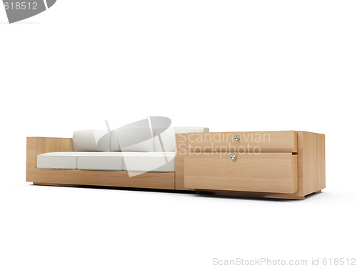 Image of Sofa over white background
