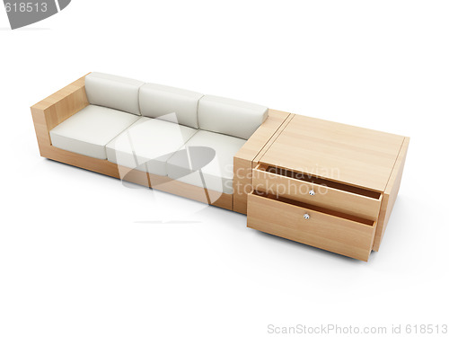 Image of Sofa over white background